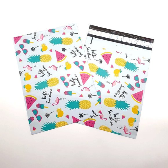 Hello Sunshine Summer 10 x 13 Poly Mailers Printed Bags For Mailing Shipping 25 - Picture 1 of 3